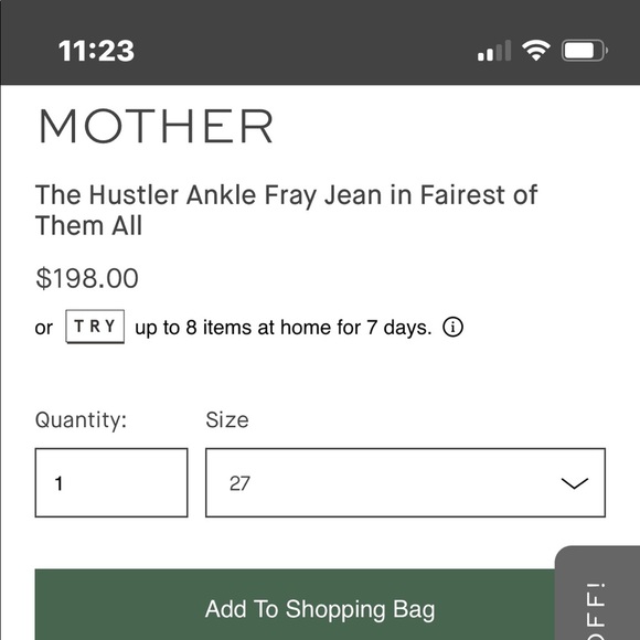 MOTHER The Hustler Ankle Fray Jean in Fairest of Them All Size 31 NWT - Picture 5 of 16